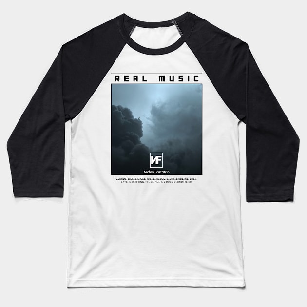 NF Clouds Baseball T-Shirt by Lottz_Design 